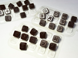 Изображение Форма пластиковая Алфавит русский - конфеты (3 шт)